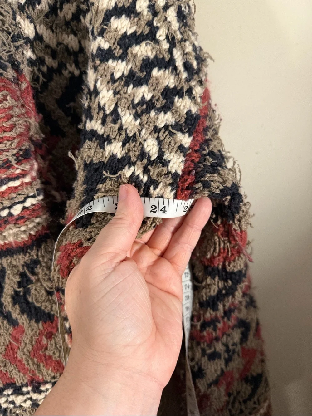 Free People Lona Long Fringe Southwestern Boho Cardigan Size XS
